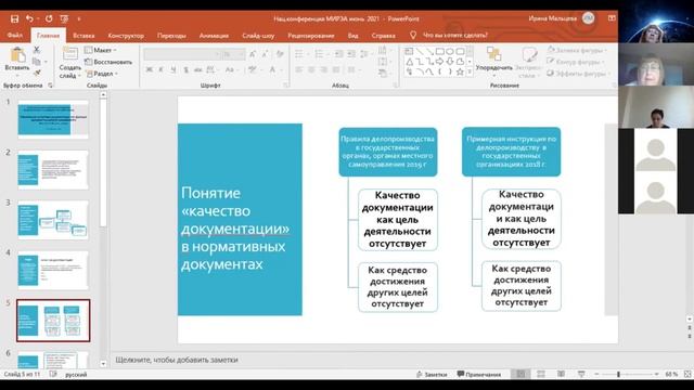 Доклад, Мальцева И.Ф., 29 июня 2021 г. смотреть онлайн