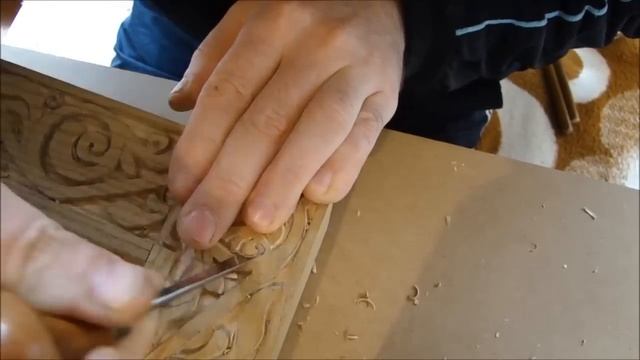 Резная рамка для иконы - (процесс резьбы) смотреть онлайн