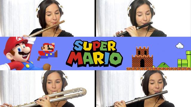 Super Mario Bros Theme Flute Cover | With Sheet Music! смотреть онлайн