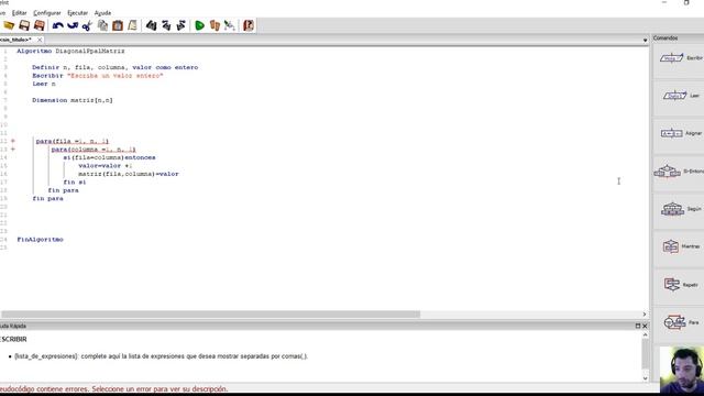 6 de 100 Algoritmos en Pseint y Java: MATRIZ-DIAGONAL PRINCIPAL смотреть онлайн
