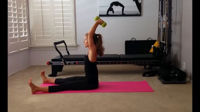 Pilates Workout With Weights - 15 Minute Advanced Pilates Workout for Muscle Tone смотреть онлайн