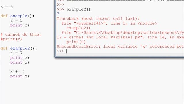 Python Programming Tutorial for Beginners - Section 3: Global and Local Variables смотреть онлайн