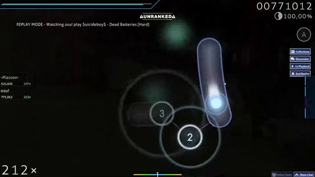 $UICIDEBOY$ – DEAD BATTERIES Osu Gameplay! смотреть онлайн