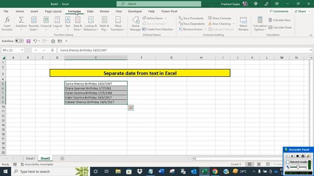 Separate date from text in Excel смотреть онлайн