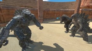 GODZILLA and KING KONG vs MECHAGODZILLA 2021 - Animal Revolt Battle Simulator