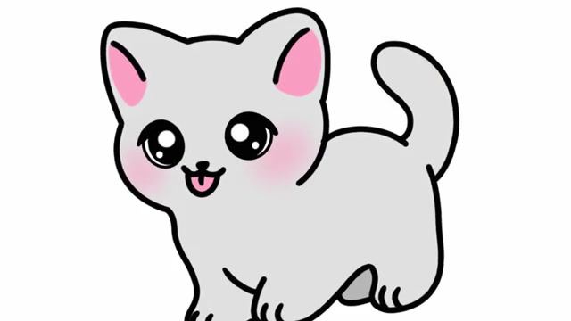 КАК НАРИСОВАТЬ МИЛОГО КОТА ПРОСТО, ШАГ ЗА ШАГОМ 🐈 смотреть онлайн