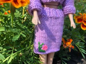 БЕСПЛАТНЫЙ МК // КАК СВЯЗАТЬ ЮБКУ ДЛЯ КУКЛЫ БАРБИ СПИЦАМИ