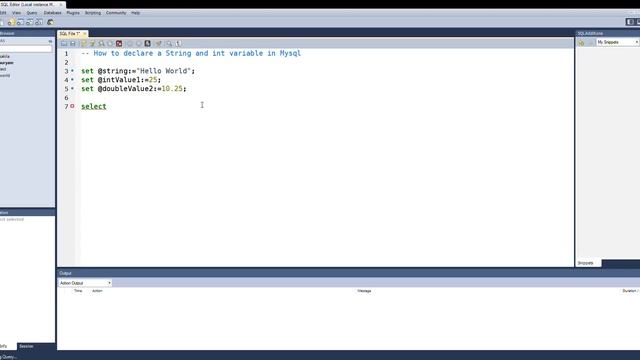 How to Declare a String,Int variable in MySQL Query - Intact Abode смотреть онлайн
