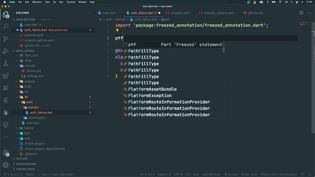 Auth Failure in Flutter - GitHub Clone Tutorial смотреть онлайн