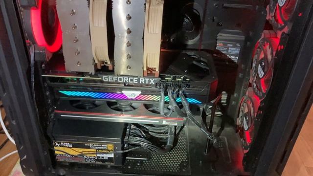 Майнинг на 3080Ti Asus ROC Strix OC в корпусе ПК смотреть онлайн