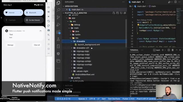 Update Flutter Push Notification Icon | Native Notify смотреть онлайн