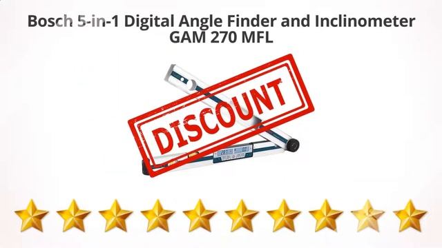 Bosch 5-in-1 Digital Angle Finder and Inclinometer GAM 270 MFL | Review and Discount смотреть онлайн