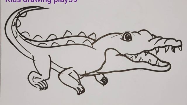 DRAWING A CROCODILE?, COLOURING AND PAINTING FOR KIDS AND TODDLERS | HOW TO DRAWING A CROCODILE | смотреть онлайн