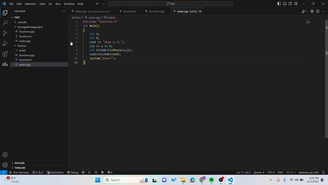 Multi Source File AND Debug C++ with VSCode смотреть онлайн