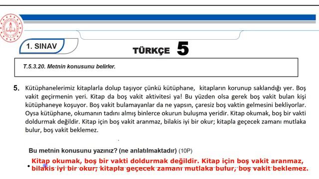 Türkçe 5. Sınıf 2. Dönem 1. Yazılı Soruları MEB Senaryoya uygun +PDF 2023 2024 смотреть онлайн