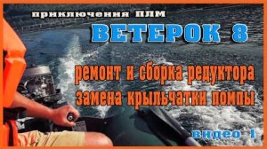 ВЕТЕРОК 8. Ремонт редуктора, замена крыльчатки помпы, сборка лодочного мотора.