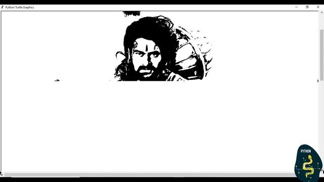 Bahubali Prabhas Using Python Sketchpy code | Python Programming Hub смотреть онлайн