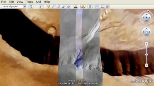 Google Earth 5 - 3D Mars!