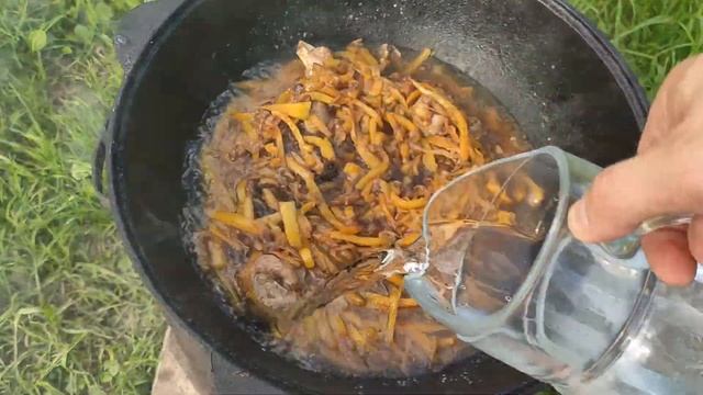 Плов в казане, готовим по слоям не смешивая! смотреть онлайн