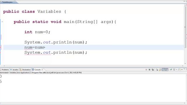 Java Variables & Some Simple Math Operators смотреть онлайн