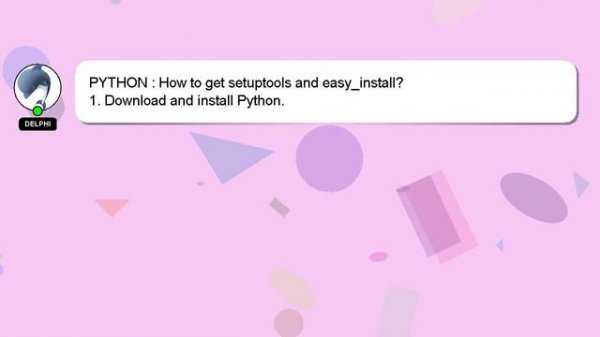 PYTHON : How to get setuptools and easy_install?