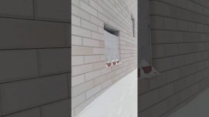 Недорогой фасад. Газоблока со снятой фаской.