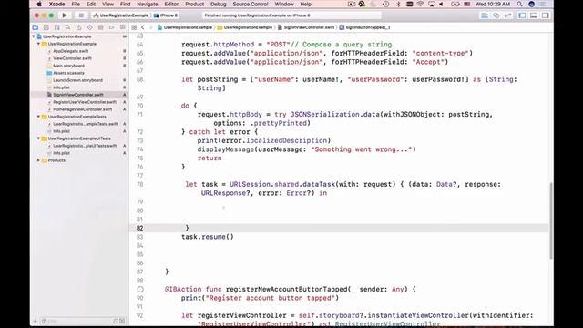 User Sign in, Sign up and Sign out in Swift - 11. Sign In Page Swift Code смотреть онлайн
