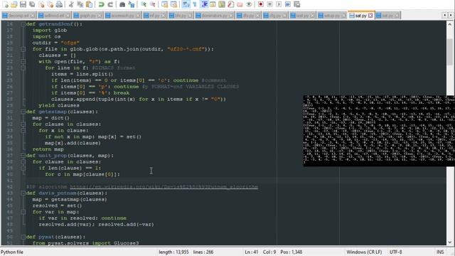 SAT - DP, DPLL, CDCL algorithms in Python смотреть онлайн