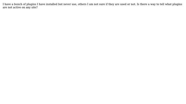 Wordpress: How do I tell what plugins are used on my multisite install? смотреть онлайн
