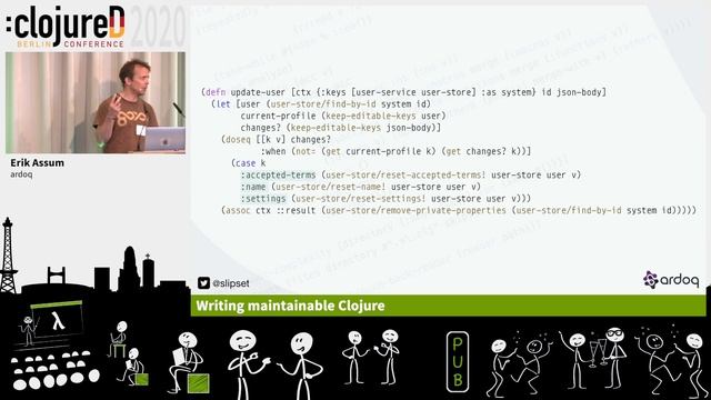 clojureD 2020: "Writing maintainable Clojure" by Erik Assum смотреть онлайн