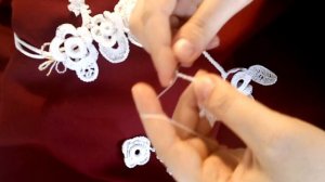СЕРЬГИ КРЮЧКОМ)Колье и серьги мотивами ИРЛАНДСКОГО КРУЖЕВА)2 ЧАСТЬ)crochet