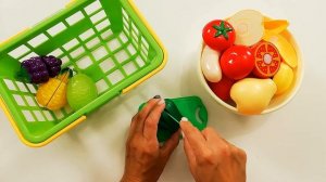 Играем и учим овощи и фрукты на липучках. Название Фруктов и Овощей для детей