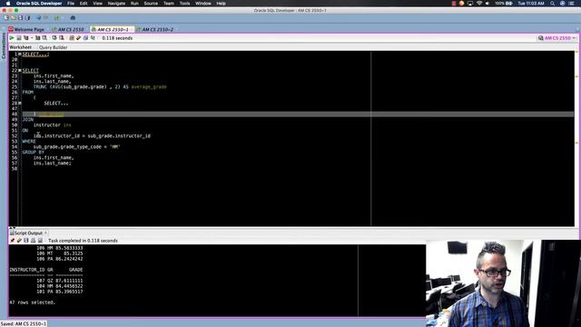 Database: inline view subquery смотреть онлайн