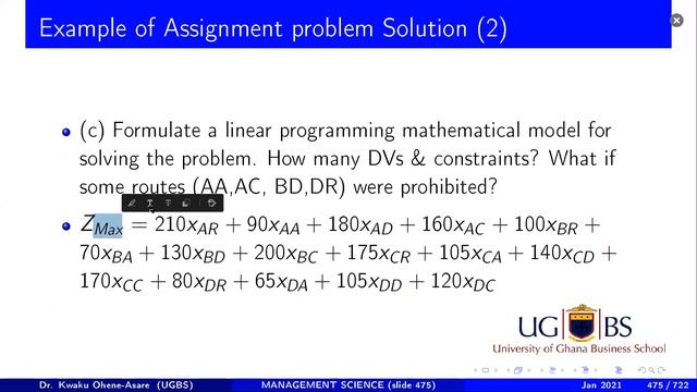 10c Assignment problem – network graph & excel output смотреть онлайн