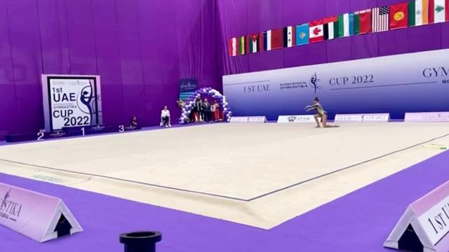 Anastasiia Salos (BLR) clubs // 1st UAE INTERNATIONAL GYMNASTIKA CUP 2022 // Анастасия Салос булавы смотреть онлайн