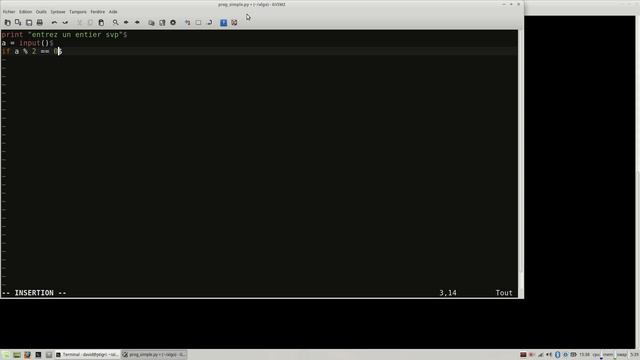 Un exemple simple de programme en python смотреть онлайн