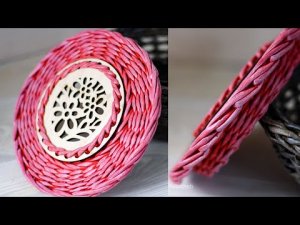 Как красиво оплести фанерную заготовку (крышка с внутренним бортиком)