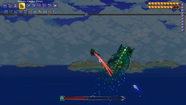Terraria 1.4, Master Mode Duke Fishron Boss Fight смотреть онлайн