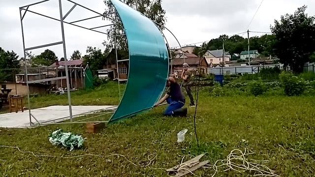 Беседка из металла своими руками. Часть вторая. смотреть онлайн