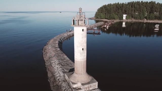 Маяк "Вуохенсало" , Бухта Моторная, Ленинградская область, Dji Mavic mini. смотреть онлайн