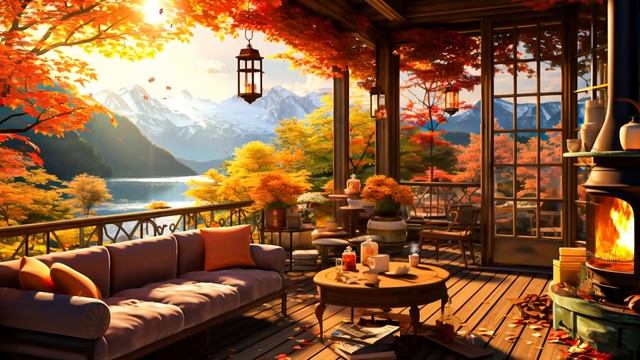 Smooth Piano Jazz Music To Stress Relief In Cozy Coffee Shop Ambience ? Relaxing Autumn Morning Jaz