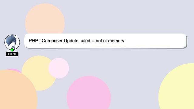 PHP : Composer Update failed -- out of memory смотреть онлайн