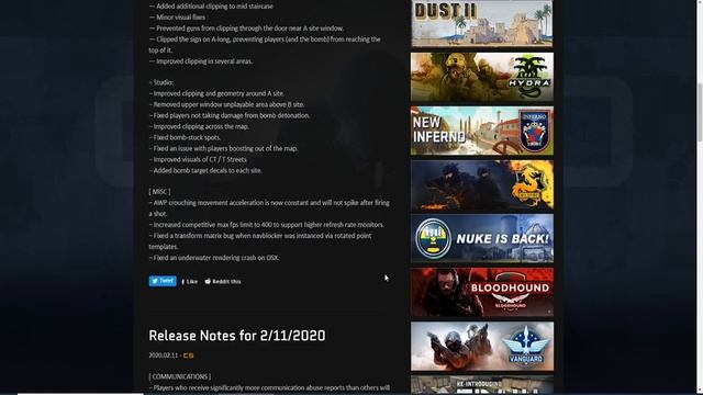 New Buy Menu AND HUGE CROSSHAIR CHANGE! (24/2/2020 CSGO Update) смотреть онлайн