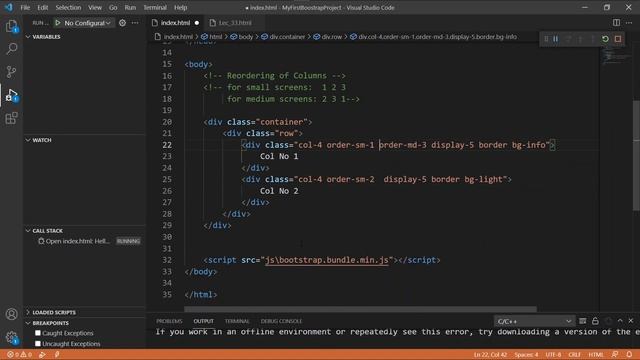Lecture 10, RE-ORDERING, OFFSETTING OF COLUMNS and MARGIN UTILITIES in Bootstrap 5 смотреть онлайн