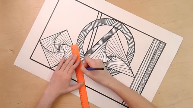 Рисование прямоугольника с абстрактными узорами, drawing abstract rectangle смотреть онлайн