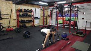 Рывок штанги в сед. Функциональное упражнение.