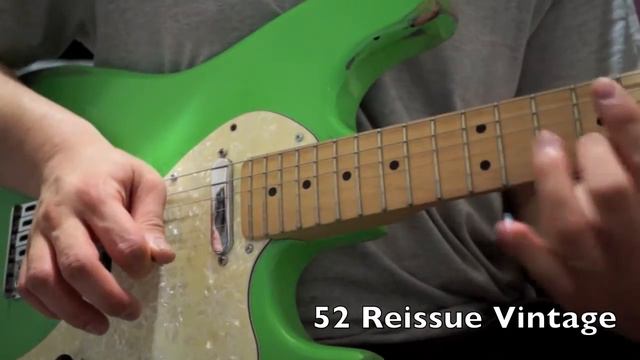 Fender 52 Reissue vs Vintage Noiseless neck single coil pickuo смотреть онлайн