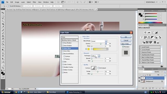 Como Fazer letras personalizadas no PHOTOSHOP CS4 смотреть онлайн