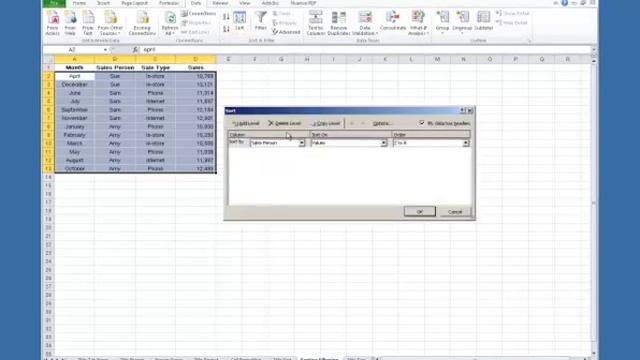 Excel 2010 - Sort and Filter смотреть онлайн