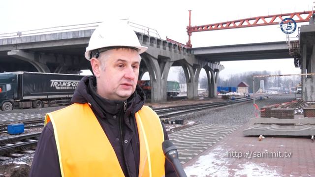 Стройка Витебщины №1. На Полоцком путепроводе уже соединяют мост над железной дорогой смотреть онлайн